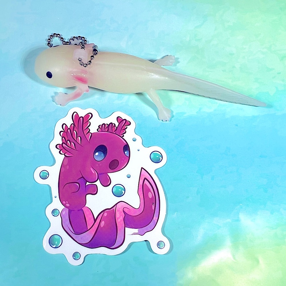 SHOCKSalotl Axolotl Crazy Trending WaterProof Single Decor Accent Sticker